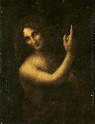 Leonardo  Da Vinci John the Baptist oil painting artist